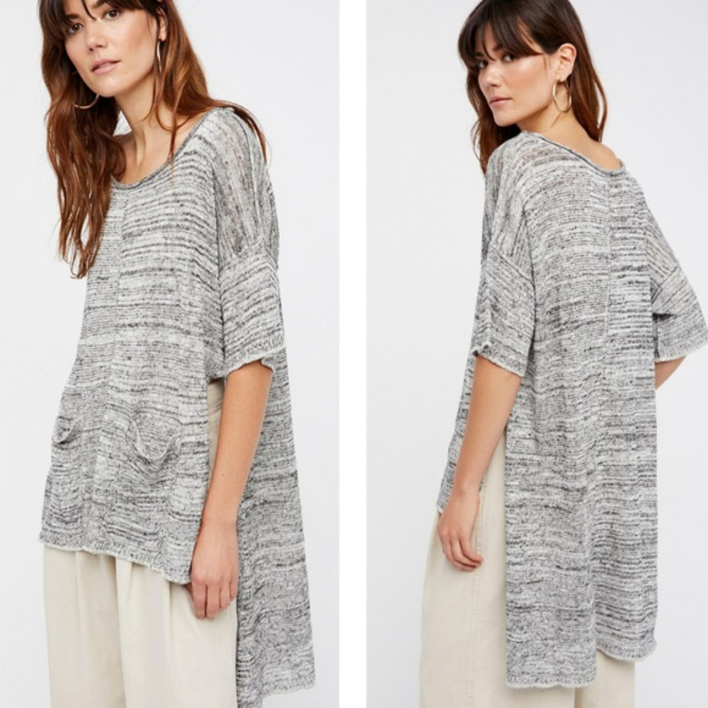 Free People | Short Sleeved High Low Sweater